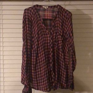 Long sleeve bottom down shirt